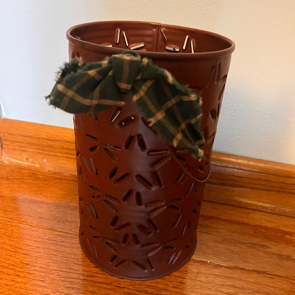 Primitive Metal Candle Holder - Like New!